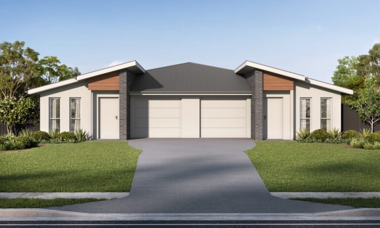 split skillion roof design